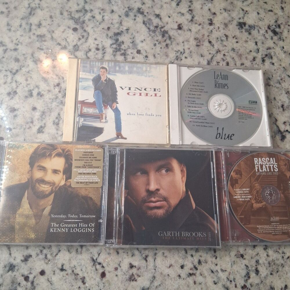 Country CD Lot of 5 Garth Brooks Vince Gill LeAnn Rimes Rascal Flatts